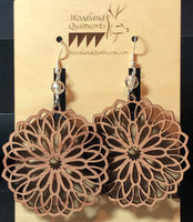Mandala Wooden Dangle Earrings 20-10019