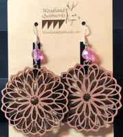 Mandala Wooden Dangle Earrings 20-10020
