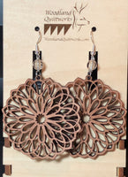Mandala Wooden Dangle Earrings 20-10023