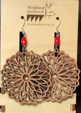 Mandala Wooden Dangle Earrings 20-10028