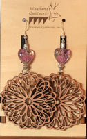 Mandala Wooden Dangle Earrings 20-10030