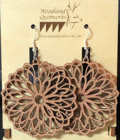 Mandala Wooden Dangle Earrings 20-10032