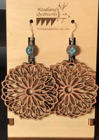 Mandala Wooden Dangle Earrings 20-10037