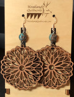 Mandala Wooden Dangle Earrings 20-10040