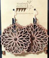 Mandala Wooden Dangle Earrings 20-10031