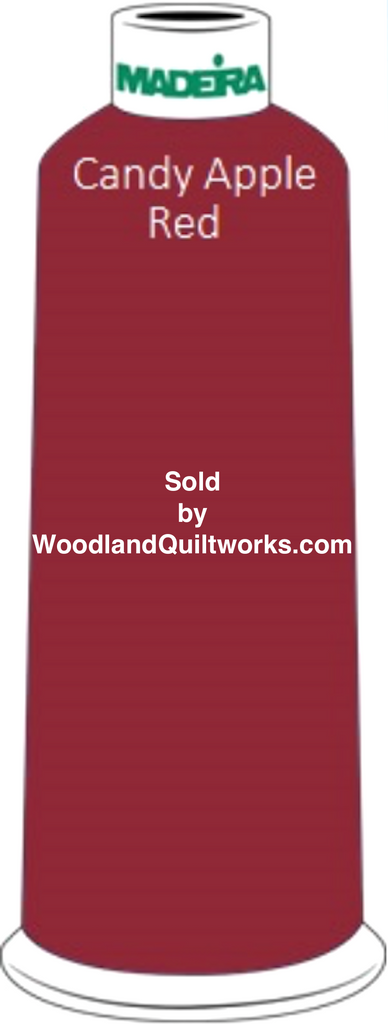 Madeira Classic Rayon #12 : Color 920-1181 Red/Brown, Candy Apple Red - Woodland Quiltworks, LLC