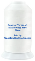 Superior Threads® MasterPiece #186 Blanc #50/3-Ply 2,500 Yard Cone. - Woodland Quiltworks, LLC