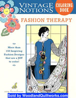 Fashion Therapy Vintage Notions Coloring Book by Amy Barickman - Woodland Quiltworks, LLC