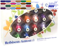 Robison-Anton Gift Set 40wt Super Strength Rayon - 24 Spools GGR2023 - Woodland Quiltworks, LLC