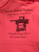 Hoodie Sweatshirt - Safety Pink Size XL - Woodland Quiltworks, LLC