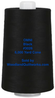 Superior Threads® OMNI™ #3026 Black 6,000 Yard Cone - Woodland Quiltworks, LLC