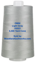 Superior Threads® OMNI™ #3023 Light Gray 6,000 Yard Cone - Woodland Quiltworks, LLC