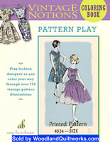 Pattern Play Vintage Notions Coloring Book by Amy Barickman - Woodland Quiltworks, LLC