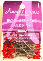 Super Fine Glass Head Pins - Woodland Quiltworks, LLC