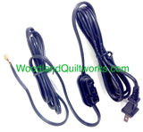 Power Lead Cord 3 Prong Portable - Necchi Supernova, Pfaff 130 230 330 332 (Old Style) - Woodland Quiltworks, LLC
