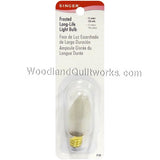 Singer Frosted Long Life light Bulb 15W- 120V 7/16" Screw-In Base - Woodland Quiltworks, LLC